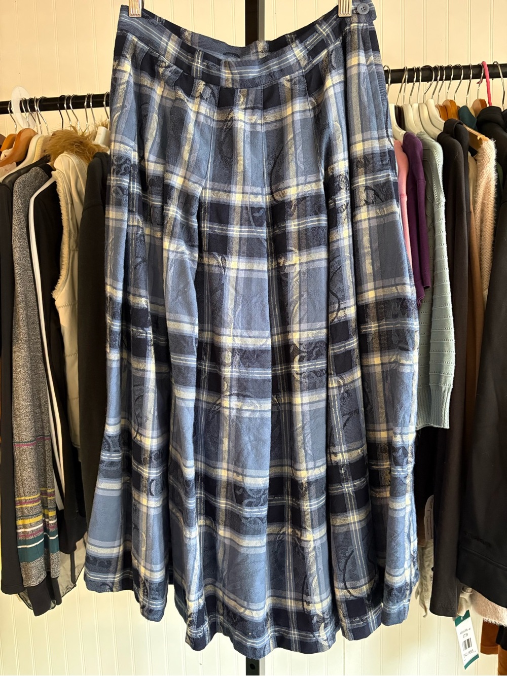 PENDLETON 12 ✨ VINTAGE virgin wool plaid skirt blue EUC